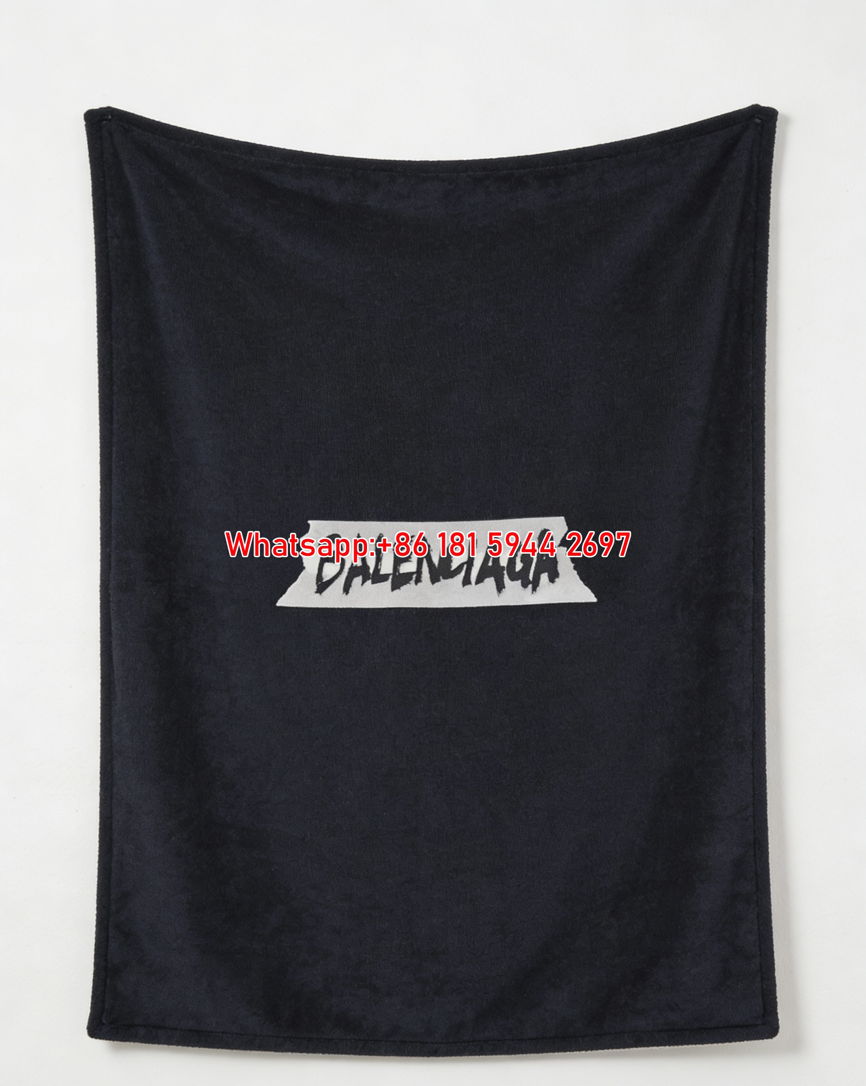 Balenciaga Graffiti Tape Print Flannel Sofa Throw Blanket Premium Couch Cover BA378